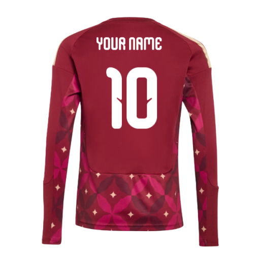 2026-2027 Italy Home Goalkeeper Shirt (Burgundy) - Kids (Your Name)