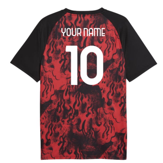 2025-2026 AC Milan Warm Up Jersey (Red) (Your Name)