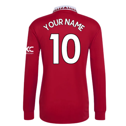 2022-2023 Man Utd Long Sleeve Home Shirt (Your Name)