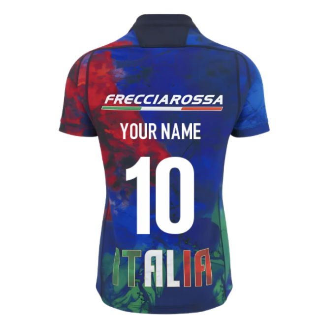 2025-2026 Italy FIR Rugby Training Jersey (Navy) (Your Name)