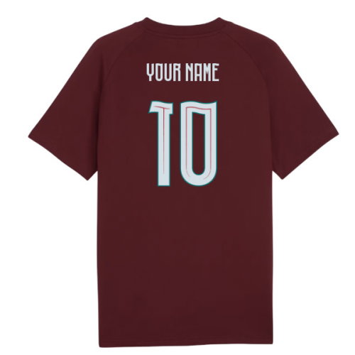 2026-2027 Portugal PumaTECH Pocket Tee (Ruby) (Your Name)