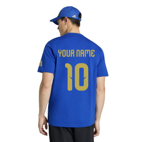 FIFA World Cup 2026 Official Emblem T-Shirt (Blue) (Your Name)