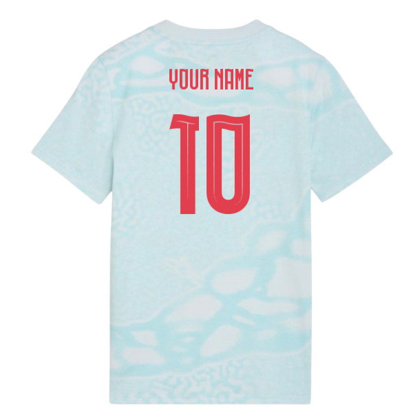 2026-2027 Portugal FtblCulture Tee AOP (Sea Glass) - Kids (Your Name)