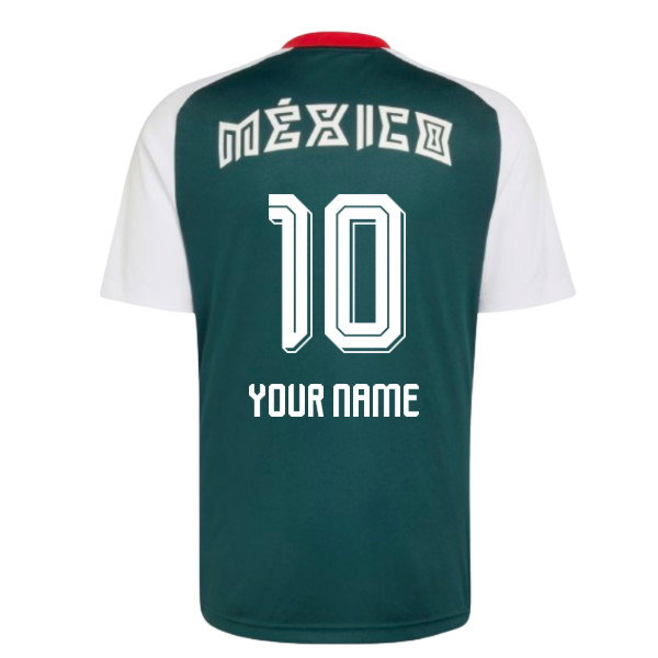 2026-2027 Mexico Away Pre-Match Shirt (White) (Your Name)
