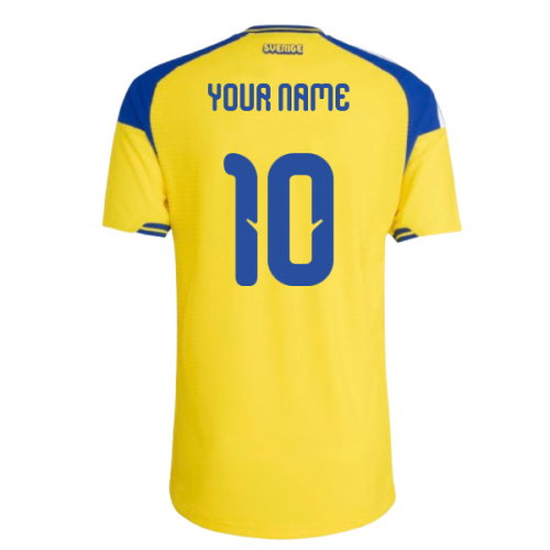 2026-2027 Sweden Authentic Home Shirt (Your Name)