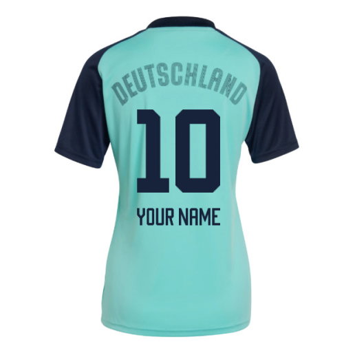 2026-2027 Germany Away Pre-Match Shirt (Flash Aqua) - Womens (Your Name)