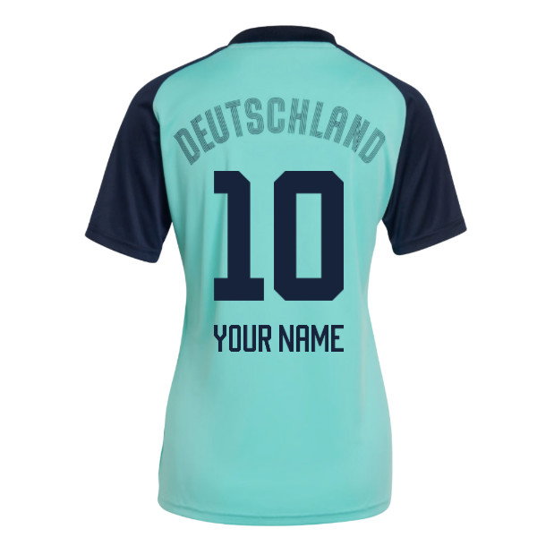 2026-2027 Germany Away Pre-Match Shirt (Flash Aqua) - Womens (Your Name)