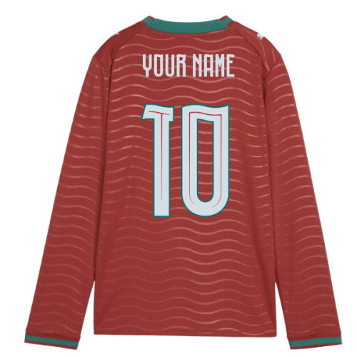 2026-2027 Portugal Long Sleeve Home Shirt (Kids) (Your Name)