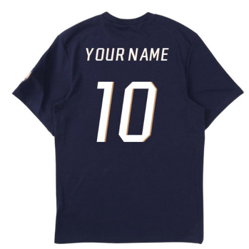2026-2027 France Primary T-Shirt (Blackened Blue) (Your Name)