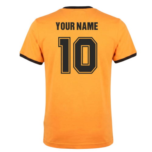 Kids Hull City T-Shirt - Amber/Black Ringer (Your Name)