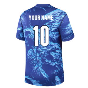 2026-2027 England Home Goalkeeper Shirt (Blue) (Your Name)