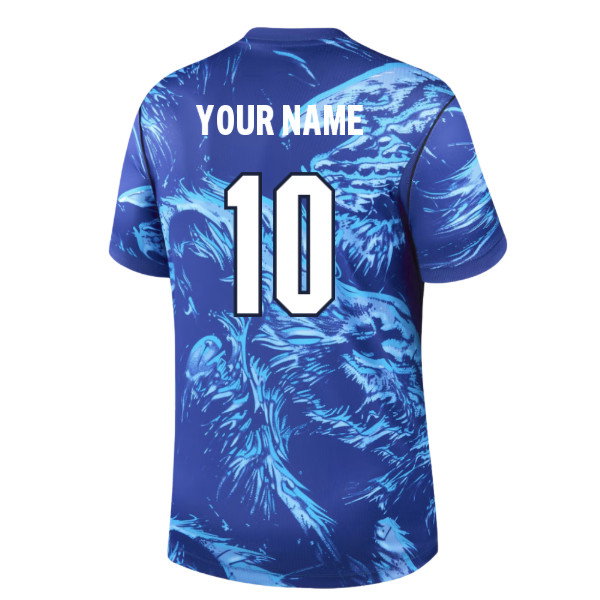 2026-2027 England Home Goalkeeper Shirt (Blue) (Your Name)