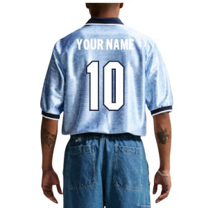 2026-2027 England Dri-Fit Energy Shirt (Work Blue) (Your Name)