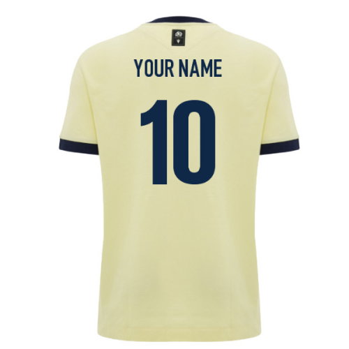 2026-2027 Scotland Rugby Ath Cotton T-Shirt (Sand) (Your Name)