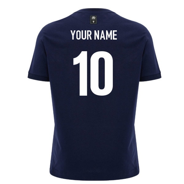2026-2027 Scotland Rugby Ath Cotton T-Shirt (Navy) (Your Name)