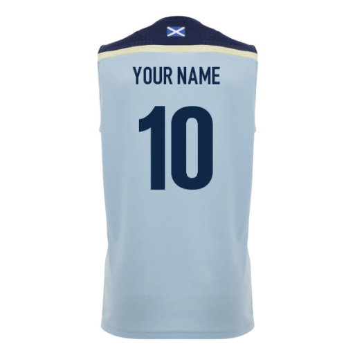 2026-2027 Scotland Rugby Sleeveless Poly Shirt (Blue) (Your Name)