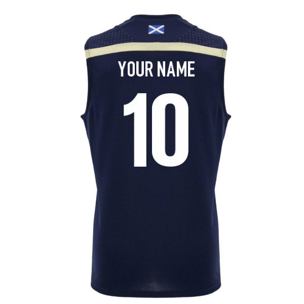 2026-2027 Scotland Rugby Sleeveless Training Shirt (Navy) (Your Name)