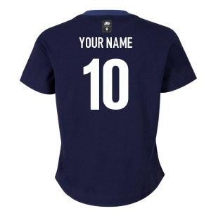 2026-2027 Scotland Rugby Ath Cotton T-Shirt (Navy) - Womens (Your Name)