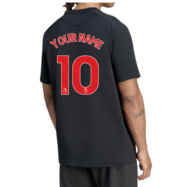 2026-2027 Arsenal Tiro Travel Tee (Black) (Your Name)
