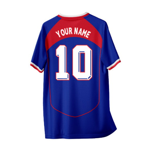 France 1998 Home Vintage Style Concept Shirt Adult Short Sleeve (Your Name)