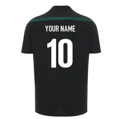 2026-2027 Wales WRU Rugby Player Training Shirt (Black) (Your Name)