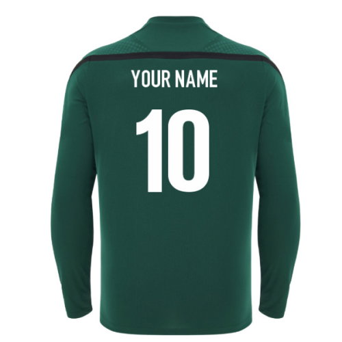 2026-2027 Wales WRU Rugby LS Training Shirt (Green) (Your Name)