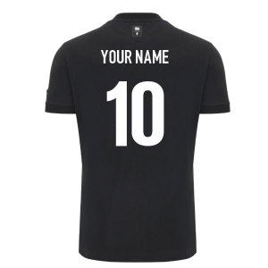 2026-2027 Wales WRU Rugby Athleisure Travel Shirt (Black) (Your Name)
