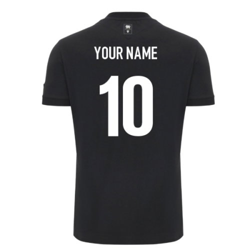 2026-2027 Wales WRU Rugby Athleisure Travel Shirt (Black) (Your Name)