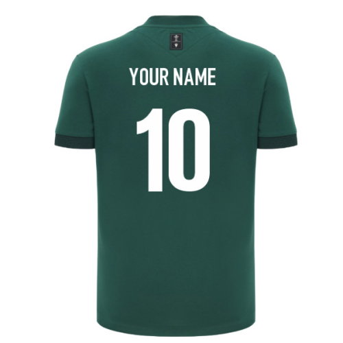 2026-2027 Wales WRU Athleisure Player Travel Tee (Green) (Your Name)