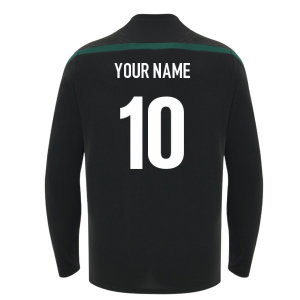2026-2027 Wales WRU Rugby LS Training Shirt (Black) (Your Name)