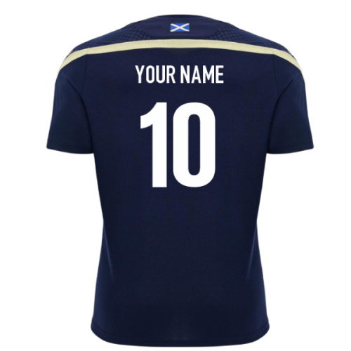 2026-2027 Scotland Rugby Training Shirt (Navy/Sand) - Kids (Your Name)