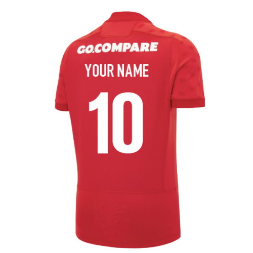 2026-2027 Wales WRU Home Slim Fit Rugby Shirt (Your Name)