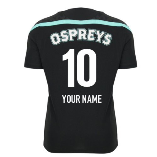 2026-2027 Ospreys Rugby Poly Training Shirt (Black) (Your Name)