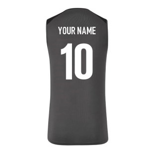 2026-2027 Saracens Rugby Training Vest (Gunmetal) (Your Name)