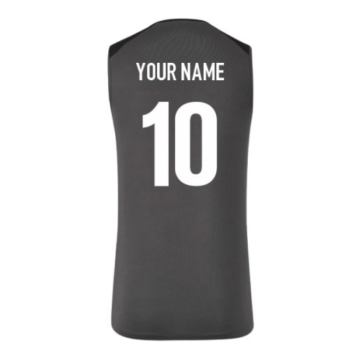 2026-2027 Saracens Rugby Training Vest (Gunmetal) (Your Name)