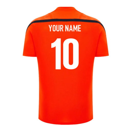 2026-2027 Edinburgh Rugby Poly Training Shirt (Orange) (Your Name)