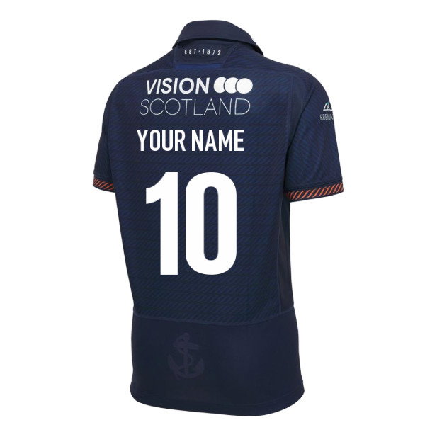2026-2027 Edinburgh Rugby Poly Home Shirt (Your Name)