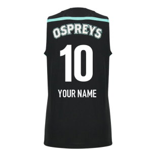2026-2027 Ospreys Rugby Poly Sleeveless Training Shirt (Black) (Your Name)