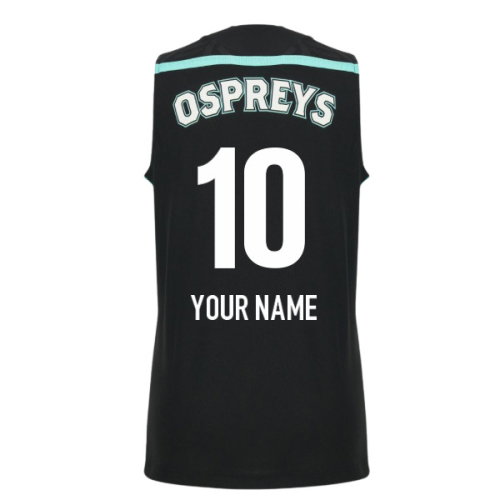 2026-2027 Ospreys Rugby Poly Sleeveless Training Shirt (Black) (Your Name)