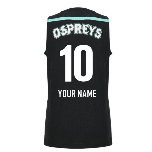 2026-2027 Ospreys Rugby Poly Sleeveless Training Shirt (Black) (Your Name)