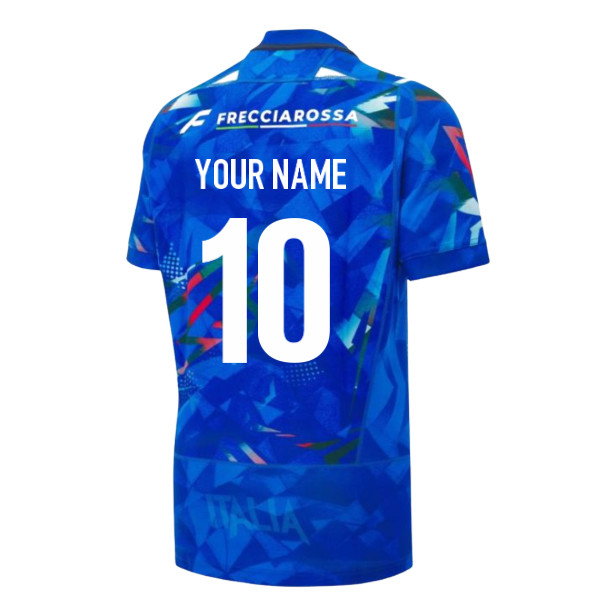 2026-2027 Italy Rugby Authentic Home Slim Fit Body Shirt (Your Name)