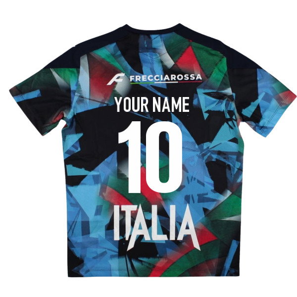 2026-2027 Italy Rugby Training Player Shirt (Navy) - Kids (Your Name)