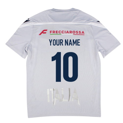 2026-2027 Italy Rugby Staff Training Shirt (Grey) (Your Name)