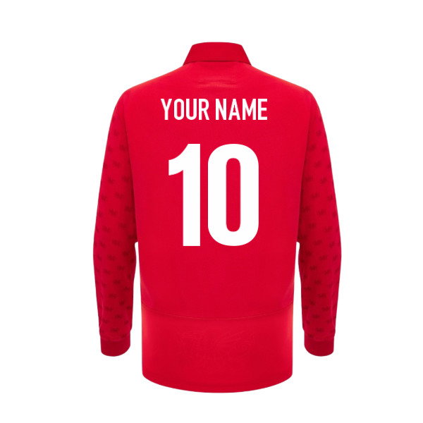 2026-2027 Wales WRU Rugby Home Cotton Long Sleeve Shirt (Your Name)