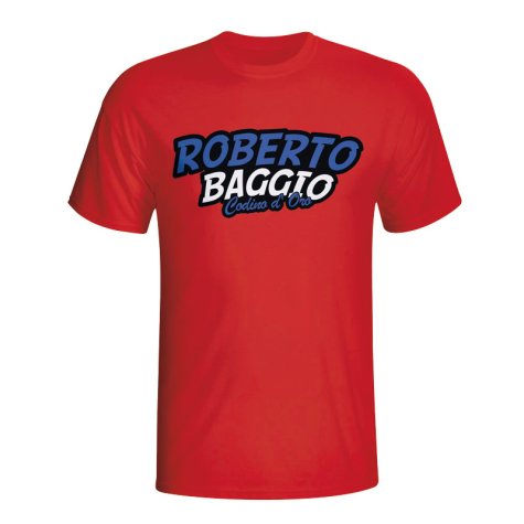 Roberto Baggio Comic Book T-shirt (red) - Kids