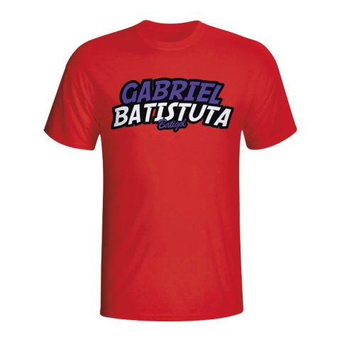 Gabriel Batistuta Comic Book T-shirt (red) - Kids