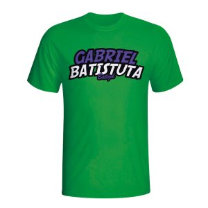 Gabriel Batistuta Comic Book T-shirt (green) - Kids