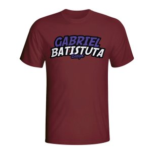 Gabriel Batistuta Comic Book T-shirt (maroon) - Kids