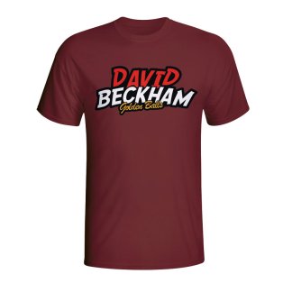 David Beckham Comic Book T-shirt (maroon)