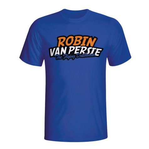 Robin Van Persie Comic Book T-shirt (blue) - Kids